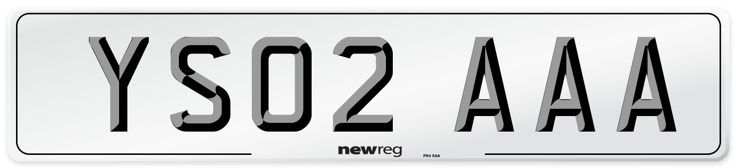 YS02 AAA Number Plate from New Reg